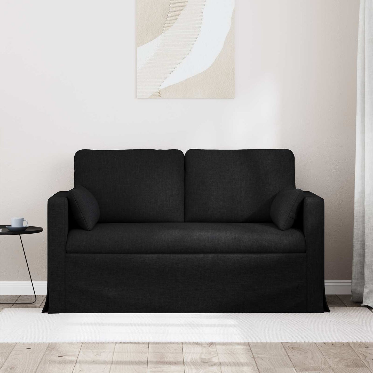 vidaXL Sofa Schwarz 139 x 78 x 80 cm Stoff