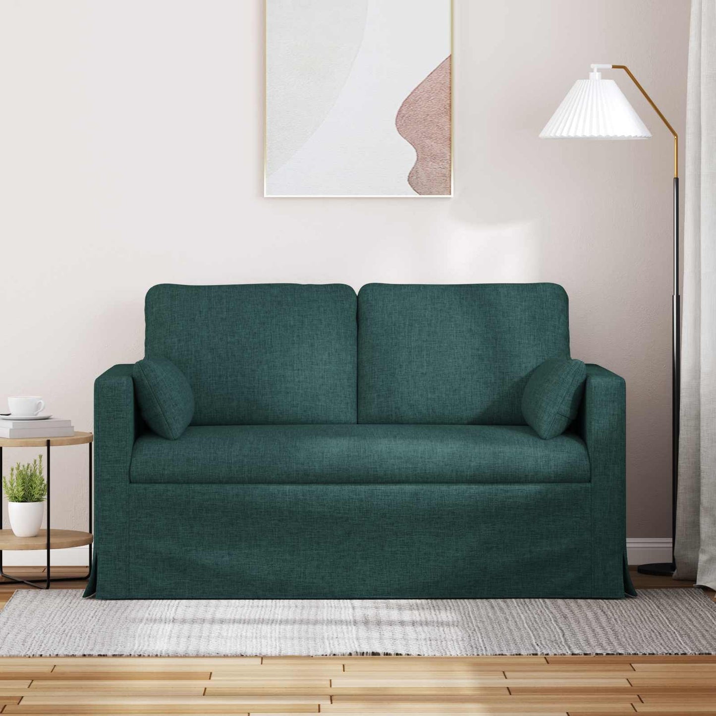 vidaXL Sofa Dunkelgrün 139 x 78 x 80 cm Stoff