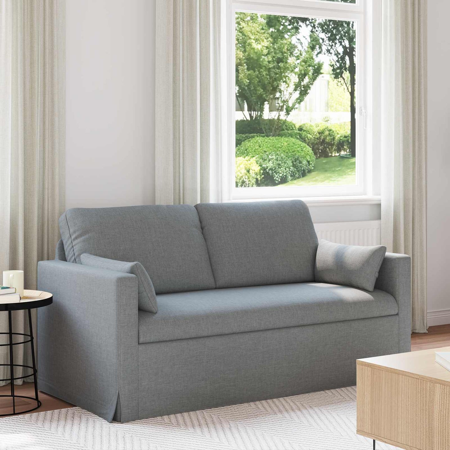 vidaXL Sofa Hellgrau 158 x 78 x 80 cm Stoff