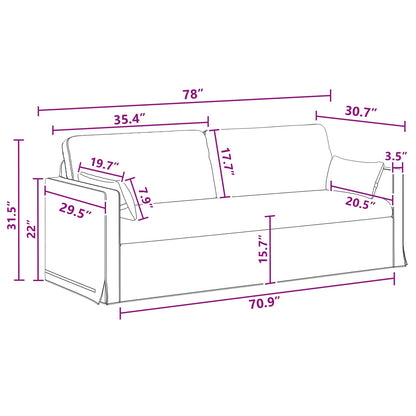 vidaXL Sofa Dunkelgrau 158 x 78 x 80 cm Stoff