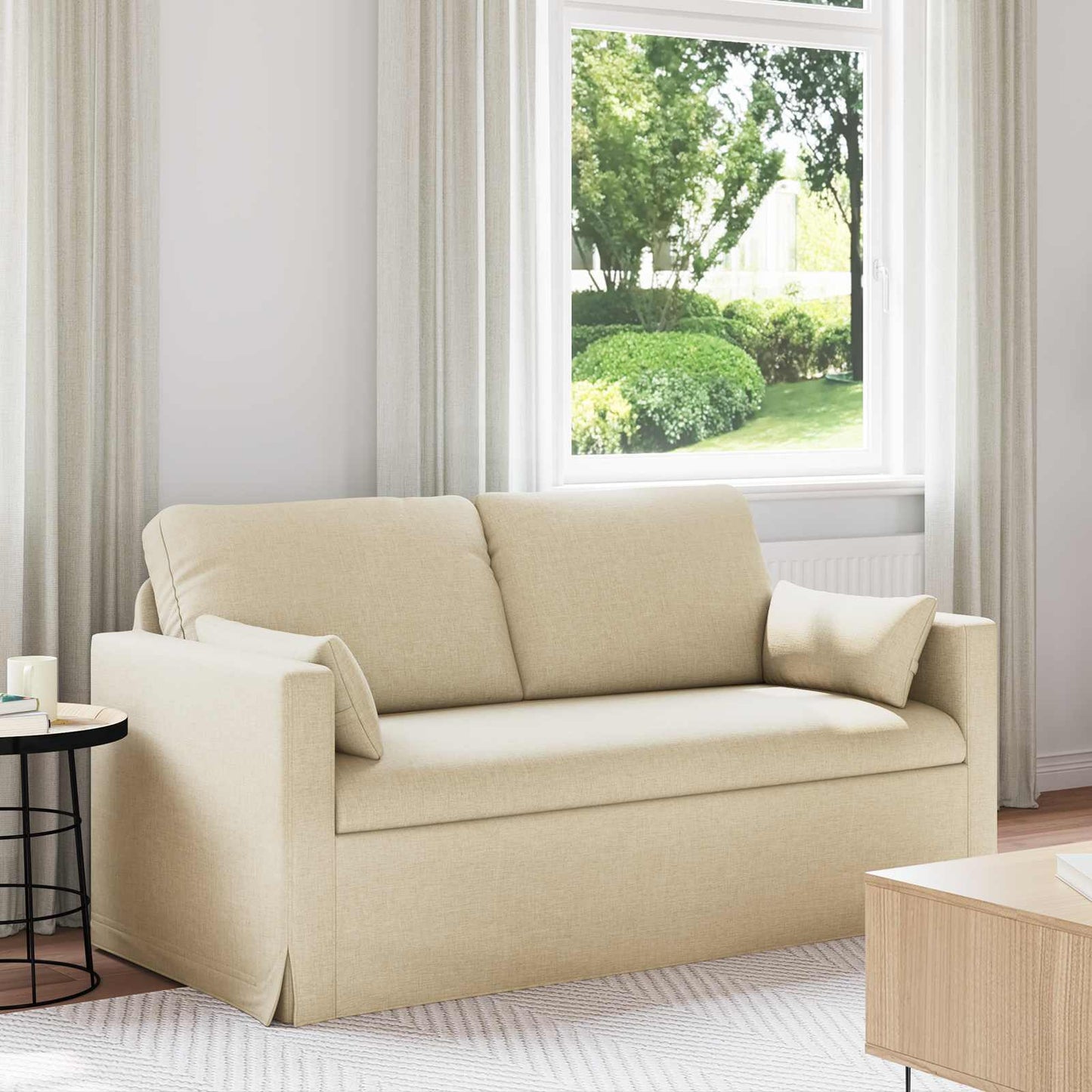 vidaXL Sofa Creme 158 x 78 x 80 cm Stoff