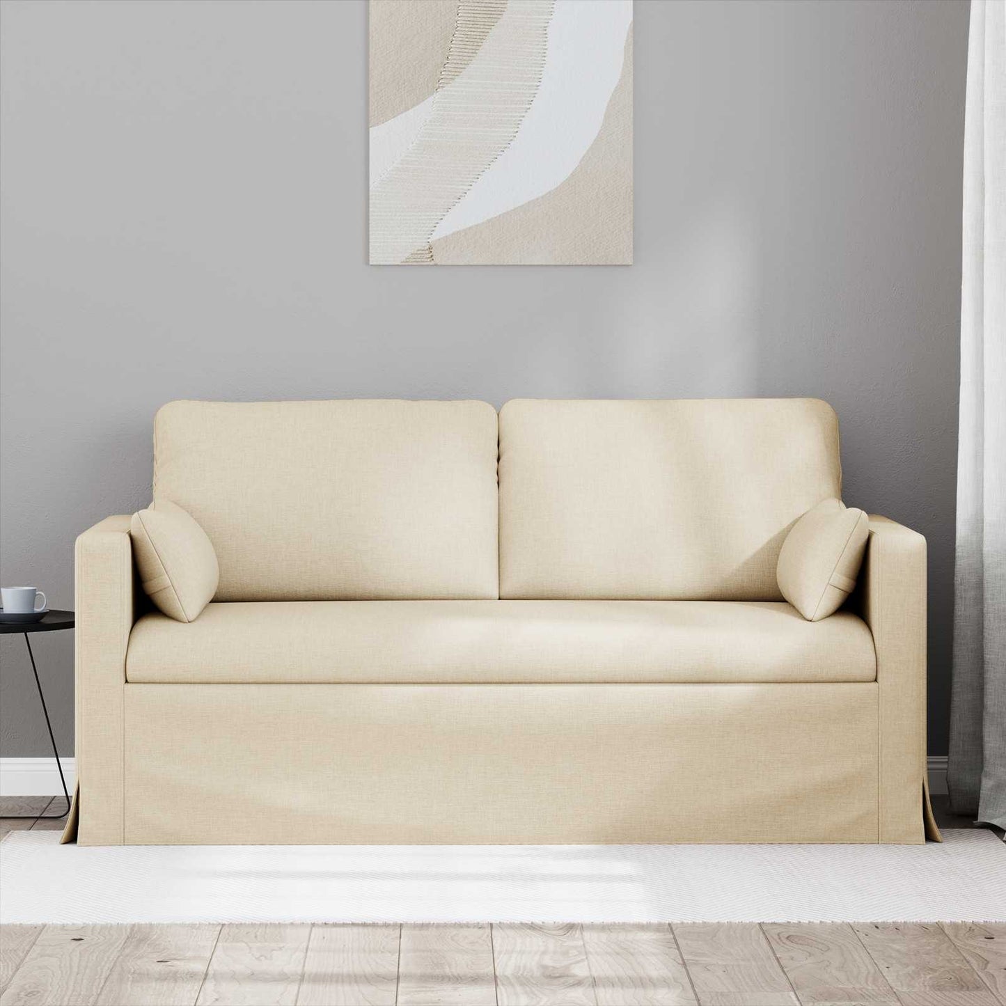 vidaXL Sofa Creme 158 x 78 x 80 cm Stoff