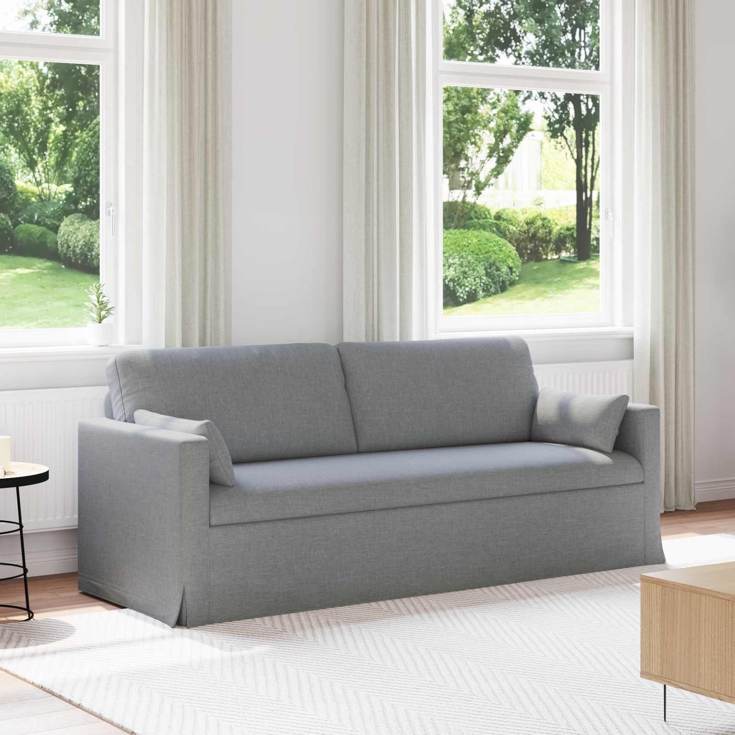vidaXL Sofa Hellgrau 198 x 78 x 80 cm Stoff