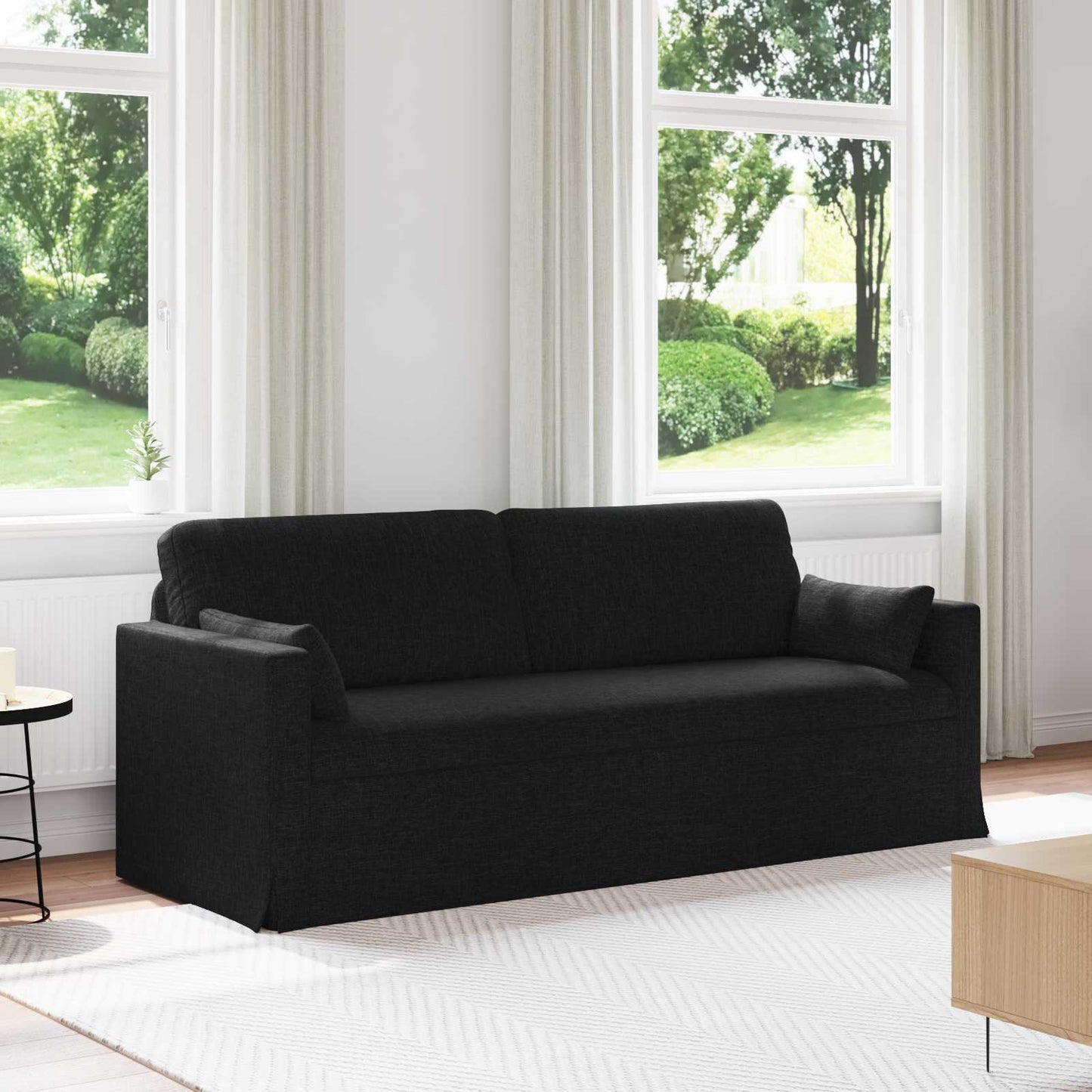 vidaXL Sofa Schwarz 198 x 78 x 80 cm Stoff