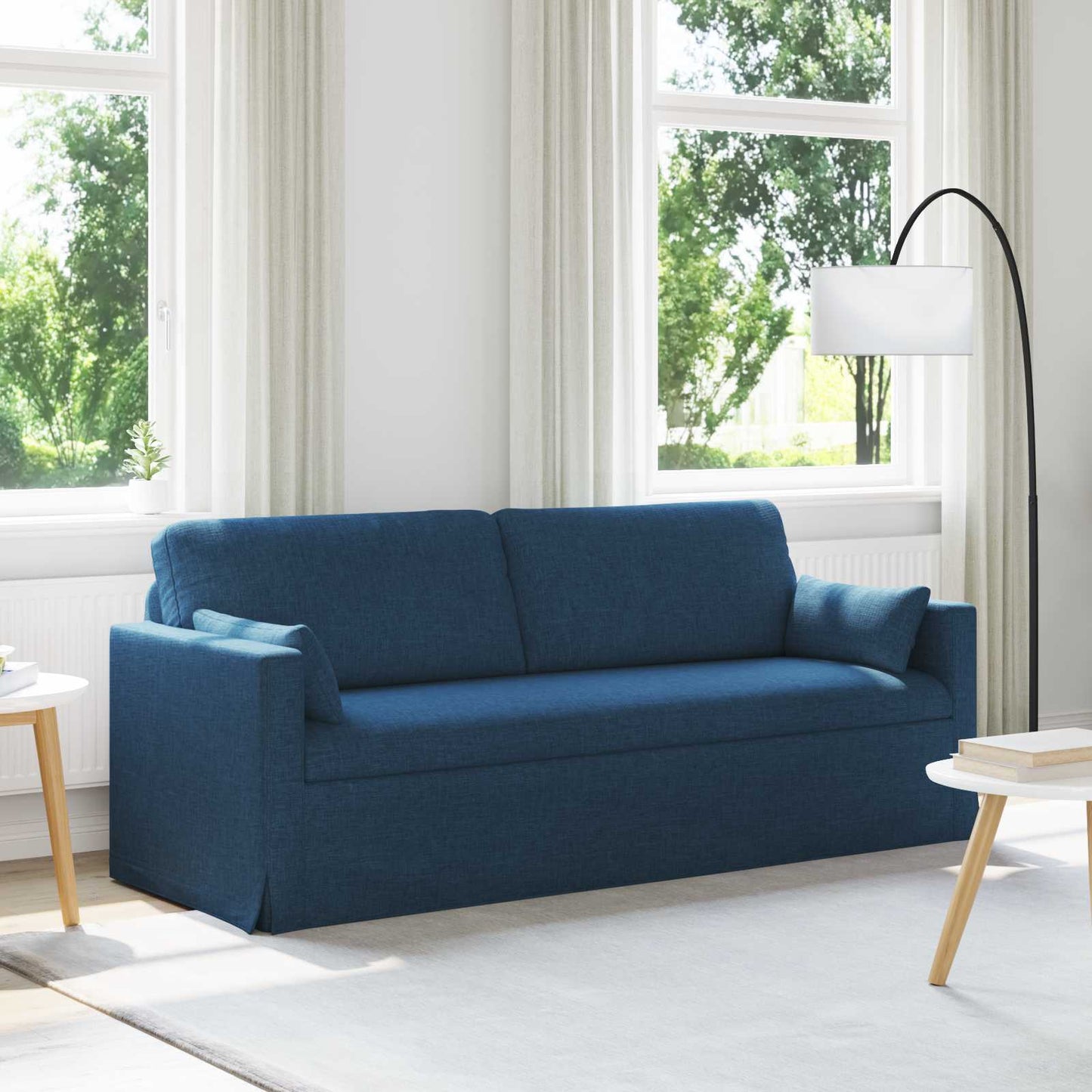 Sofa Blau 198 x 78 x 80 cm Stoff