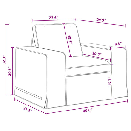 vidaXL Sofa Dunkelgrau 103 x 80 x 82 cm Stoff
