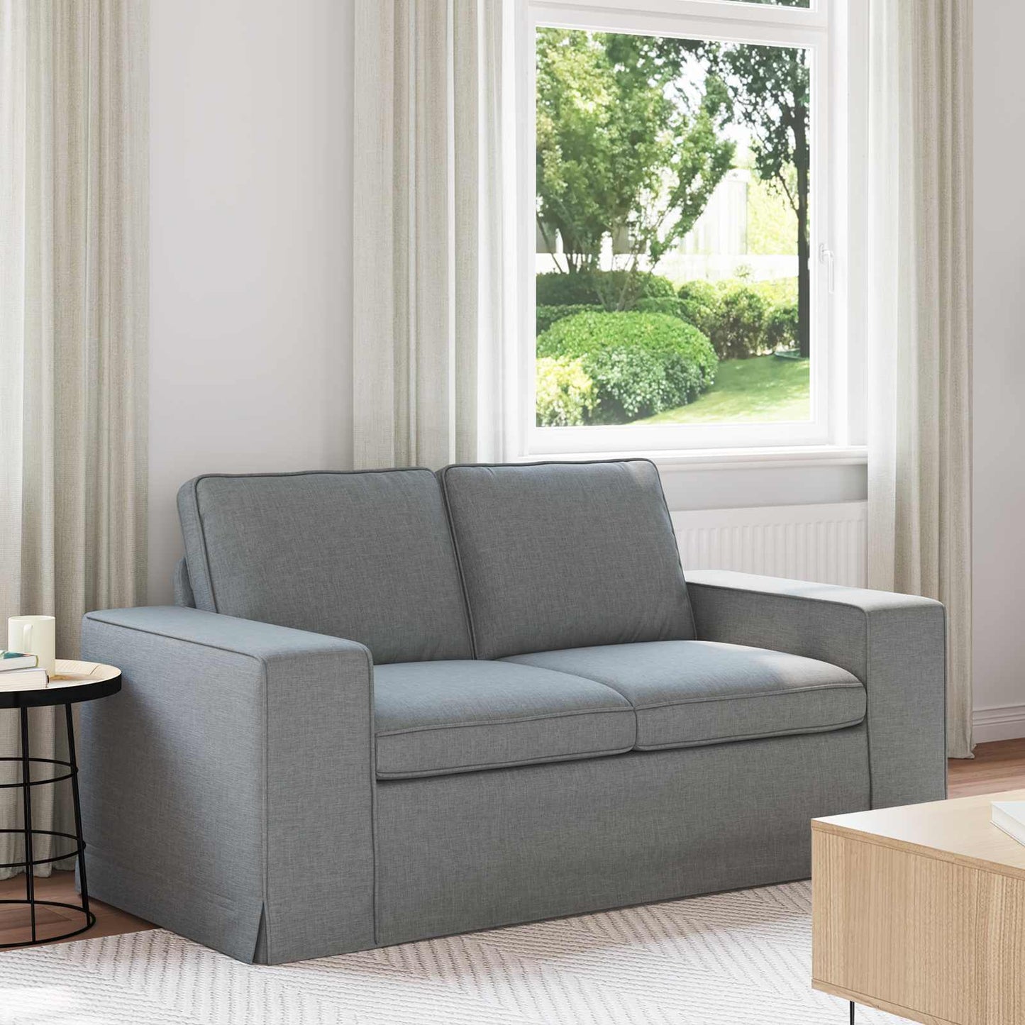 vidaXL Sofa Hellgrau 162 x 80 x 82 cm Stoff