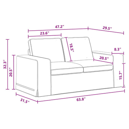 vidaXL Sofa Dunkelgrau 162 x 80 x 82 cm Stoff