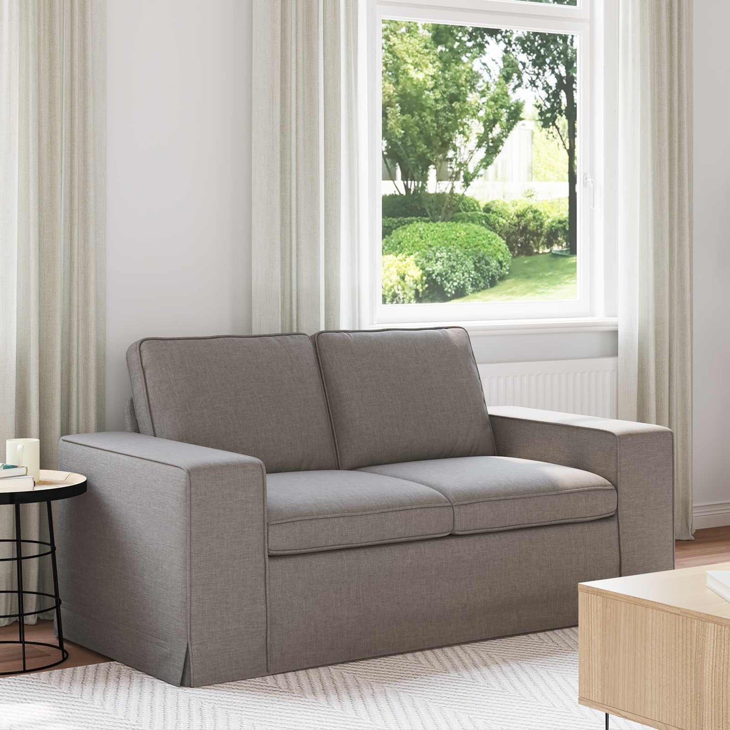 vidaXL Sofa Taupe 162 x 80 x 82 cm Stoff