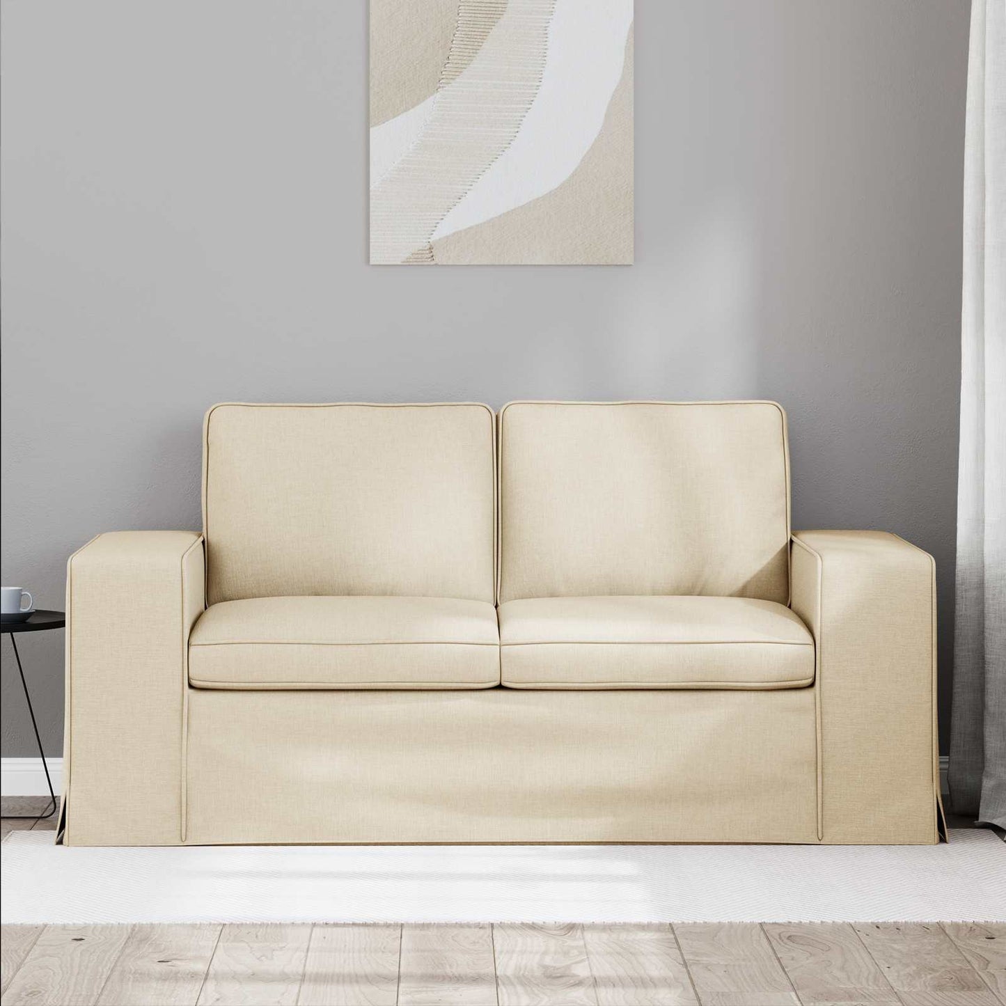 vidaXL Sofa Creme 162 x 80 x 82 cm Stoff