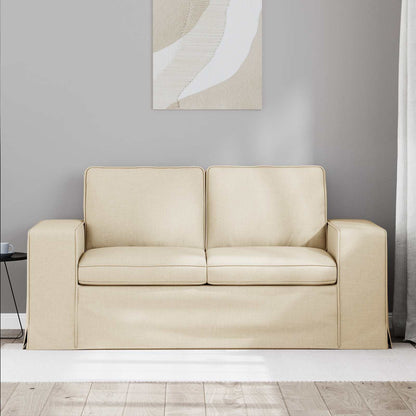 vidaXL Sofa Creme 162 x 80 x 82 cm Stoff