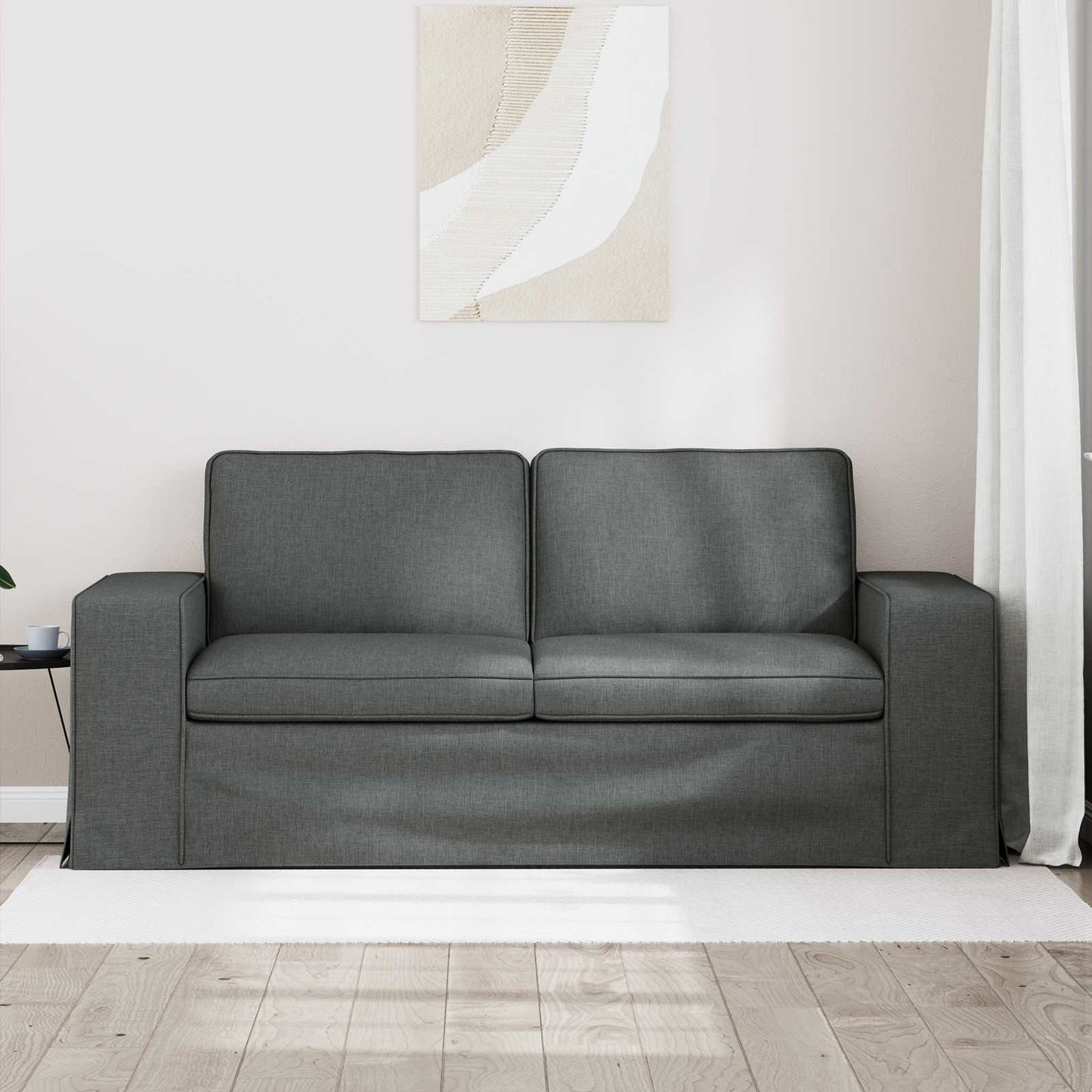Sofa Dunkelgrau 182 x 80 x 82 cm Stoff