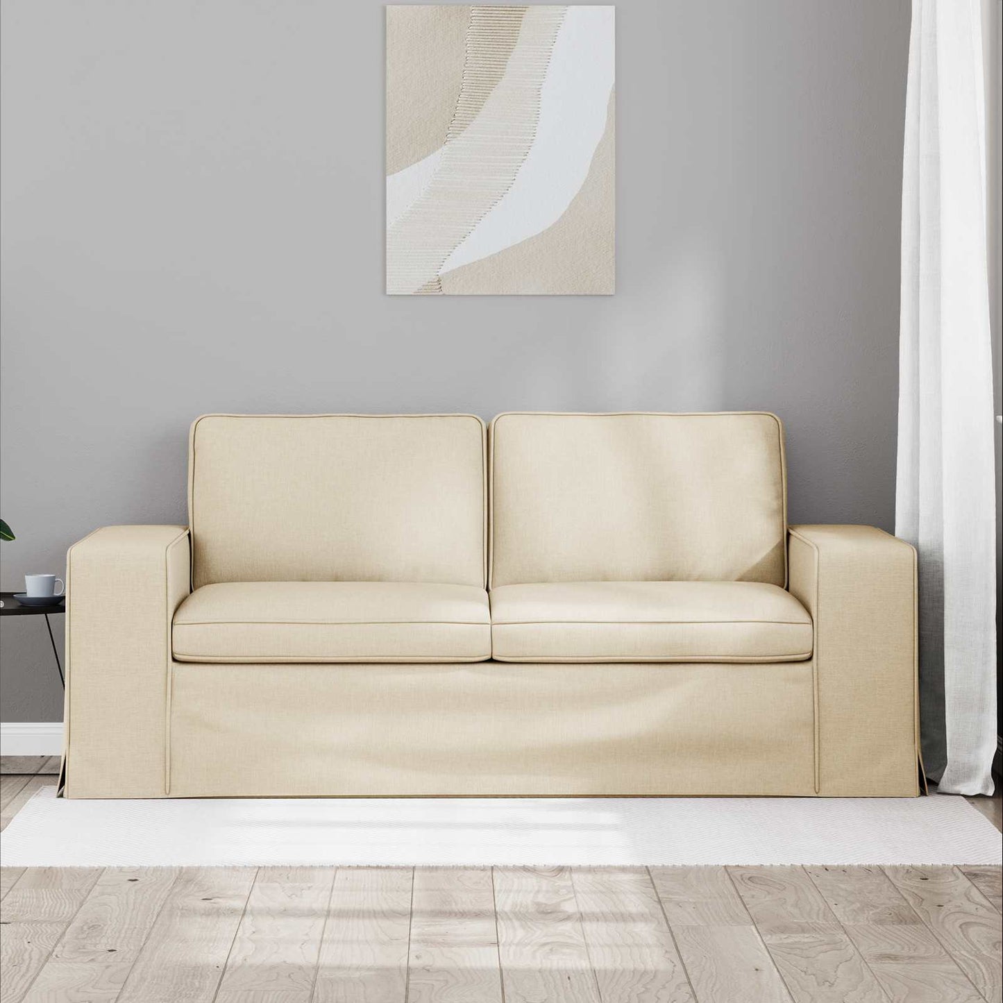 vidaXL Sofa Creme 182 x 80 x 82 cm Stoff