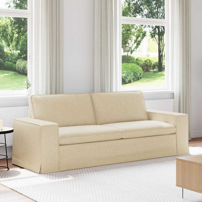 vidaXL Sofa Creme 222 x 80 x 82 cm Stoff