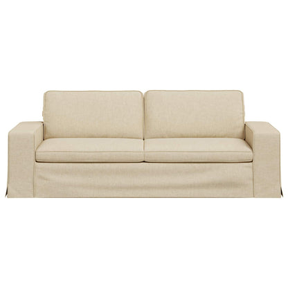 vidaXL Sofa Creme 222 x 80 x 82 cm Stoff