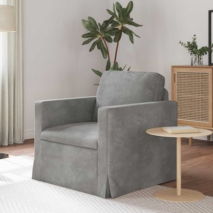 vidaXL Sofa Hellgrau 78 x 78 x 80 cm Samt
