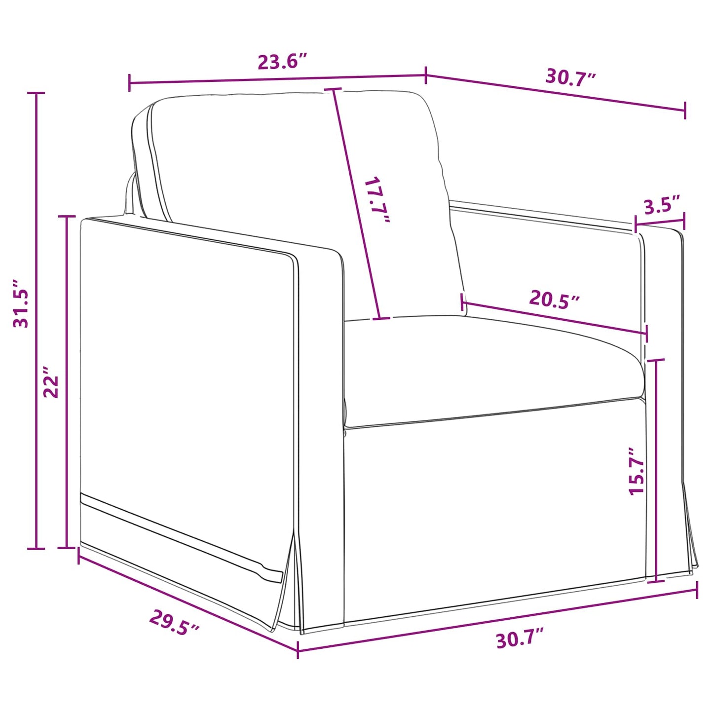 vidaXL Sofa Dunkelgrau 78 x 78 x 80 cm Samt