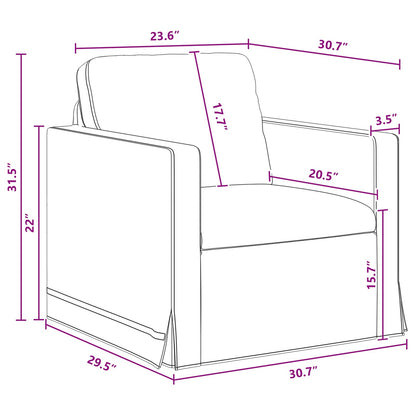vidaXL Sofa Dunkelgrau 78 x 78 x 80 cm Samt
