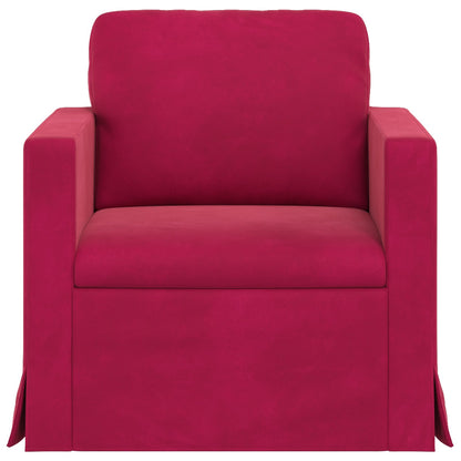 vidaXL Sofa Weinrot 78 x 78 x 80 cm Samt