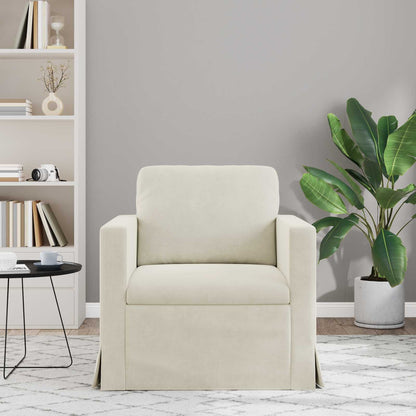 vidaXL Sofa Creme 78 x 78 x 80 cm Samt