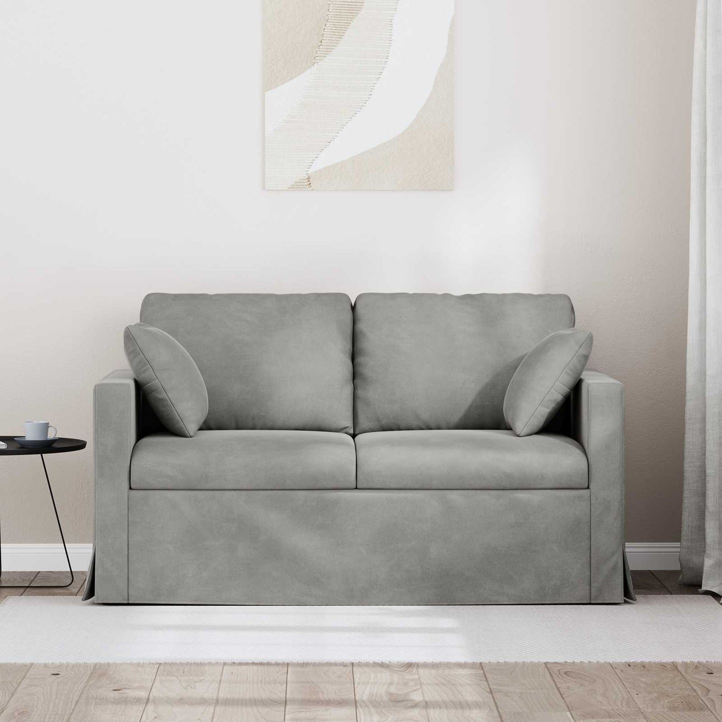 vidaXL Sofa Hellgrau 138 x 78 x 80 cm Samt