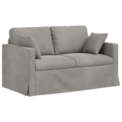 vidaXL Sofa Hellgrau 138 x 78 x 80 cm Samt