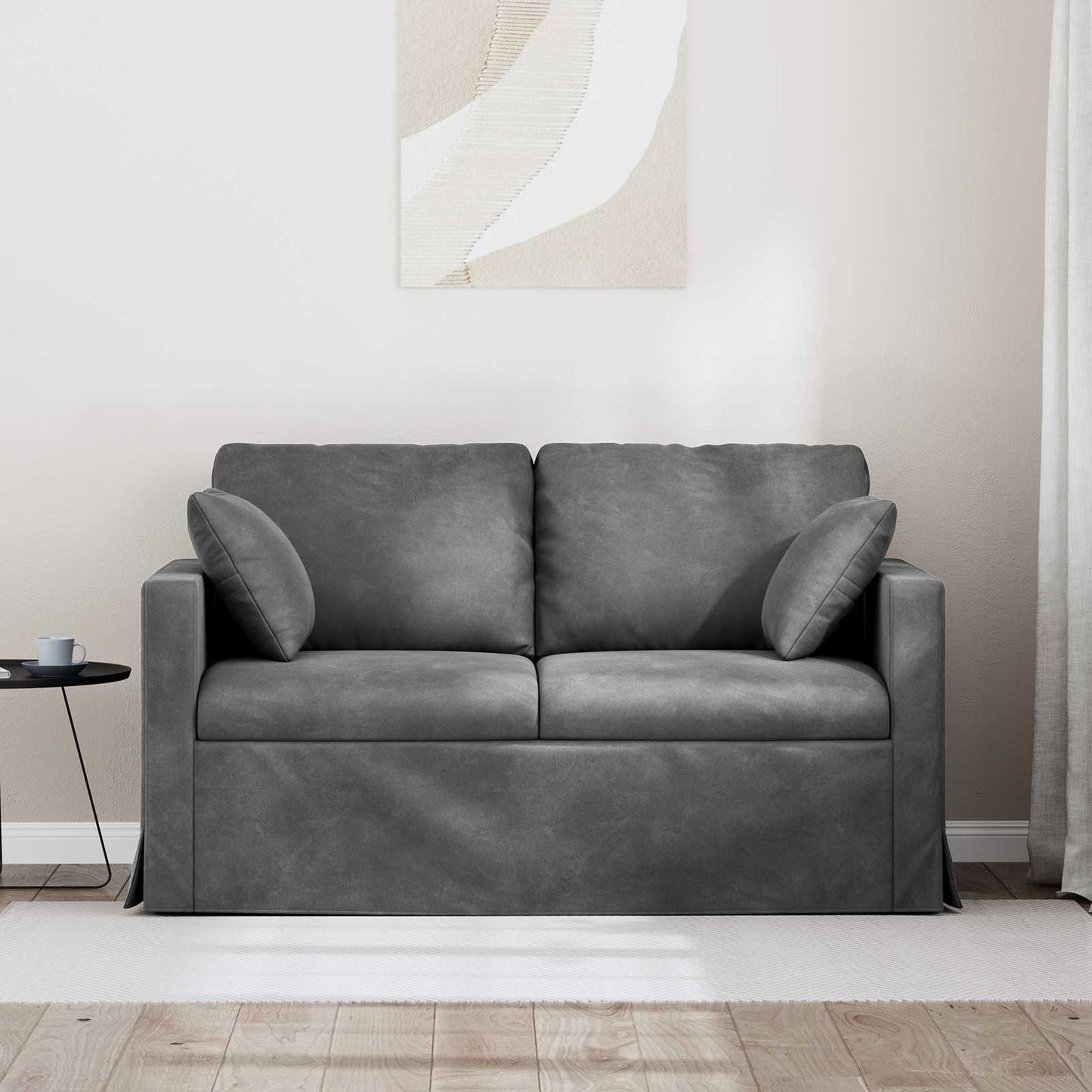 vidaXL Sofa Dunkelgrau 138 x 78 x 80 cm Samt