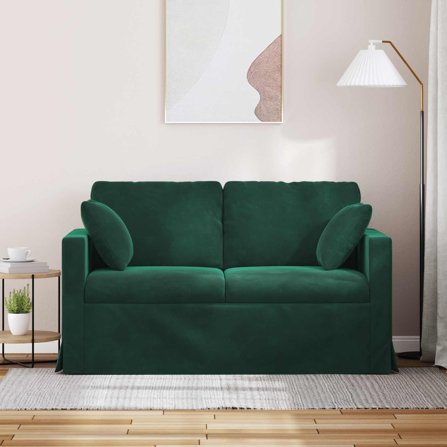 vidaXL Sofa Dunkelgrün 138 x 78 x 80 cm Samt