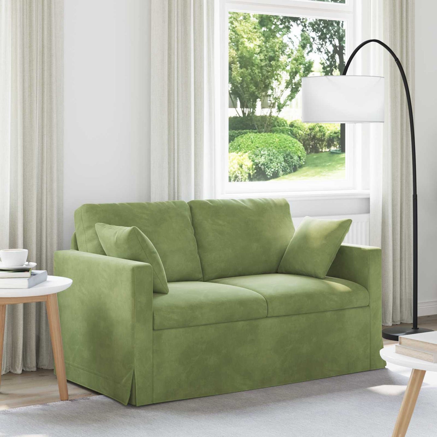 vidaXL Sofa Hellgrün 138 x 78 x 80 cm Samt