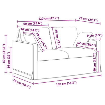 vidaXL Sofa Hellgrün 138 x 78 x 80 cm Samt