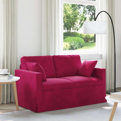 vidaXL Sofa Weinrot 138 x 78 x 80 cm Samt