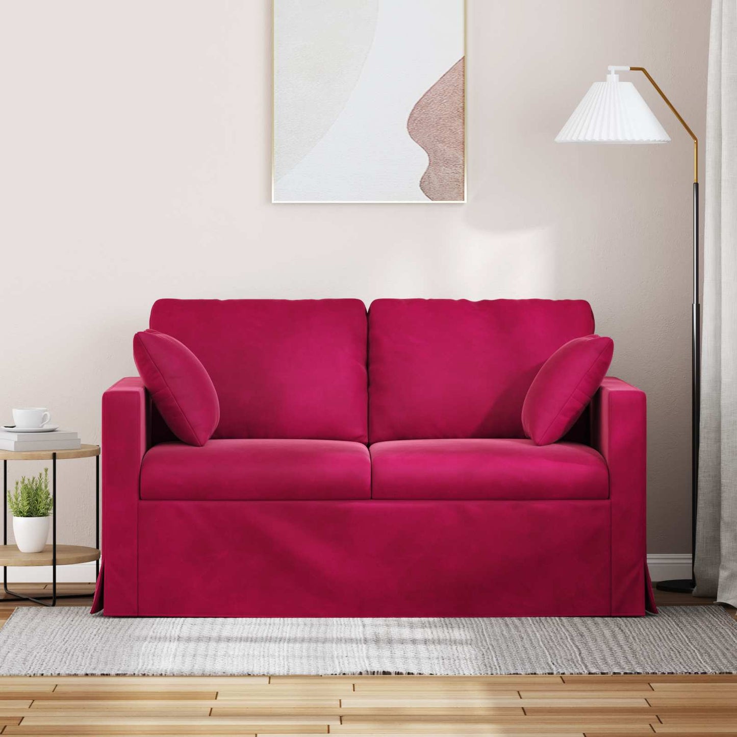 vidaXL Sofa Weinrot 138 x 78 x 80 cm Samt
