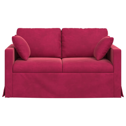 vidaXL Sofa Weinrot 138 x 78 x 80 cm Samt
