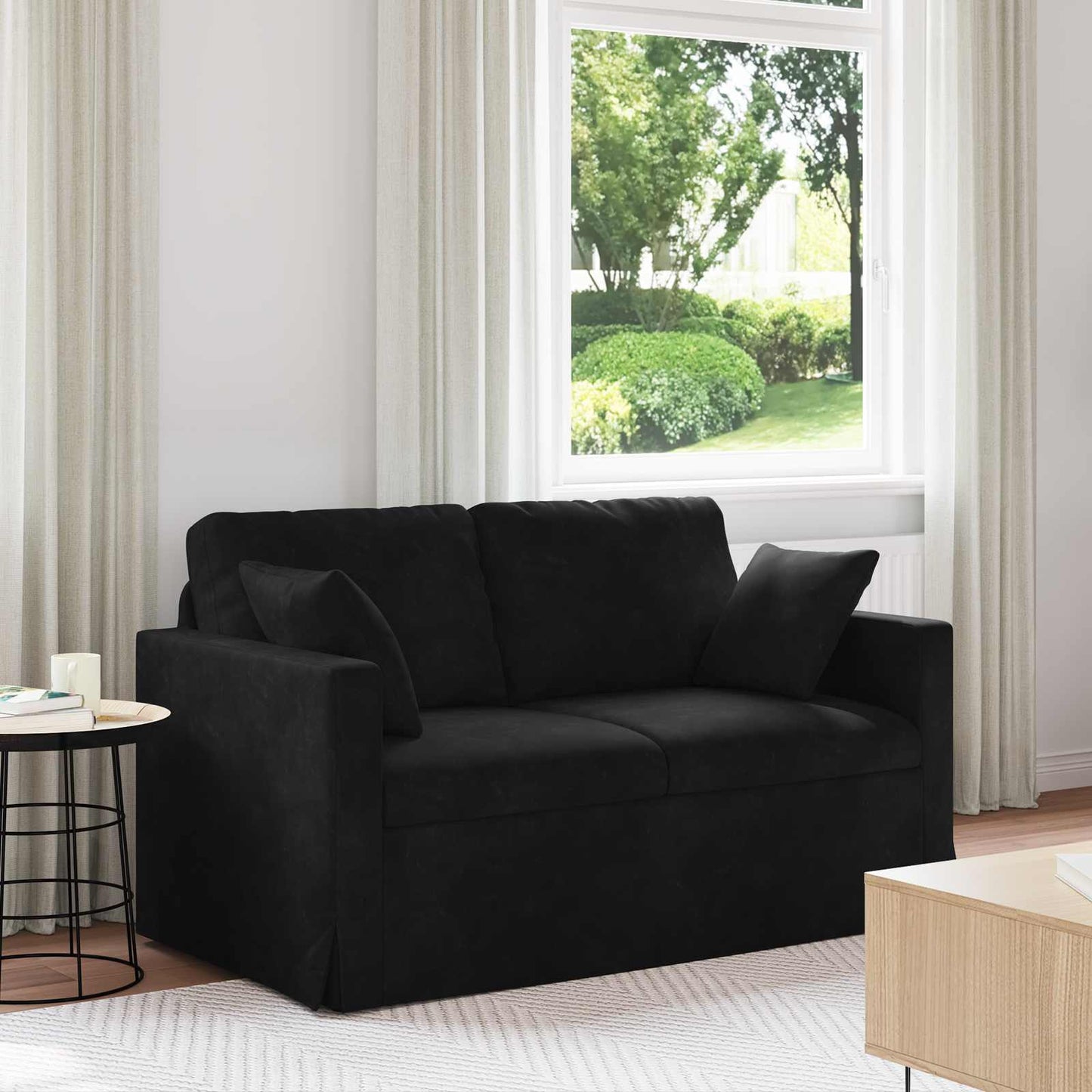 Sofa Schwarz 138 x 78 x 80 cm Samt