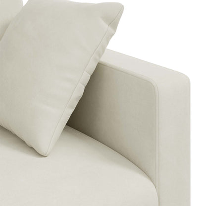 vidaXL Sofa Creme 138 x 78 x 80 cm Samt