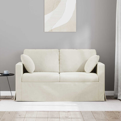 vidaXL Sofa Creme 138 x 78 x 80 cm Samt