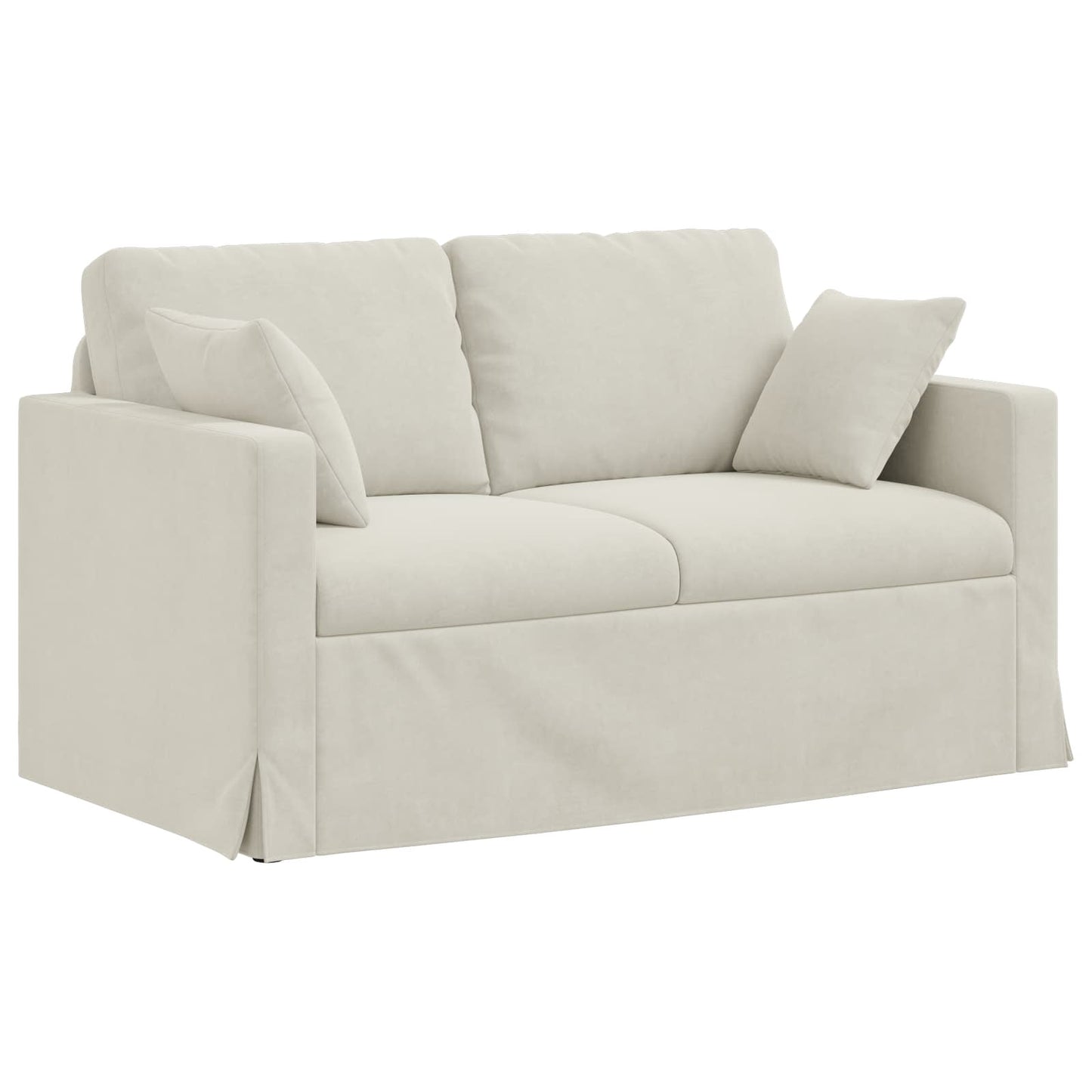 vidaXL Sofa Creme 138 x 78 x 80 cm Samt