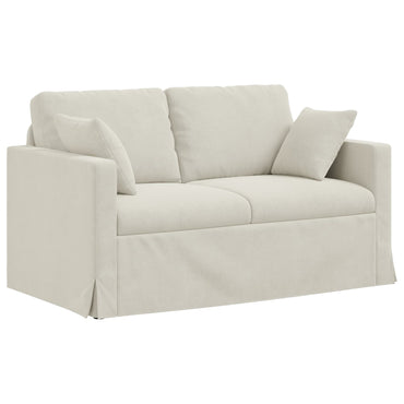 vidaXL Sofa Creme 138 x 78 x 80 cm Samt