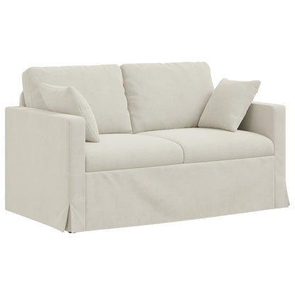 vidaXL Sofa Creme 138 x 78 x 80 cm Samt