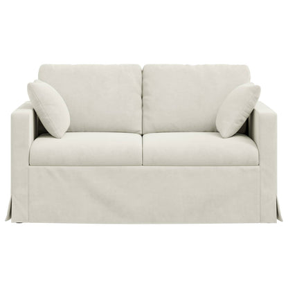 vidaXL Sofa Creme 138 x 78 x 80 cm Samt