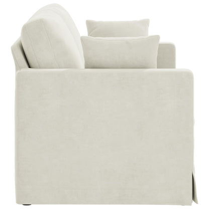 vidaXL Sofa Creme 138 x 78 x 80 cm Samt