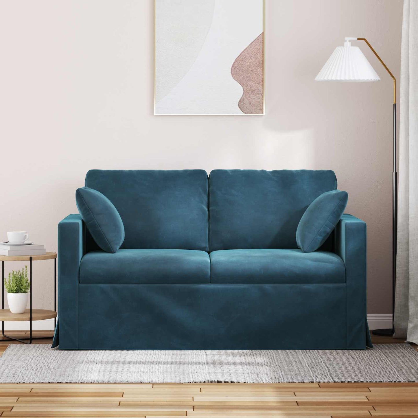 vidaXL Sofa Blau 138 x 78 x 80 cm Samt