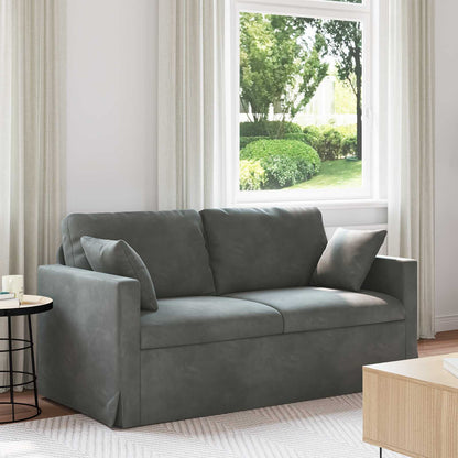 Sofa Dunkelgrau 158 x 78 x 80 cm Samt