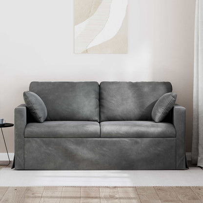 Sofa Dunkelgrau 158 x 78 x 80 cm Samt