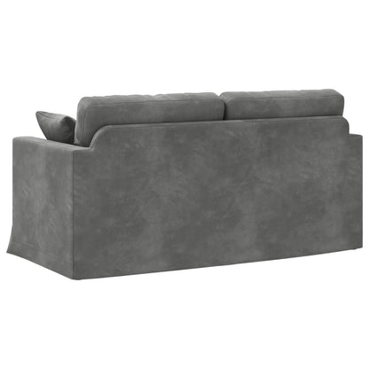 Sofa Dunkelgrau 158 x 78 x 80 cm Samt