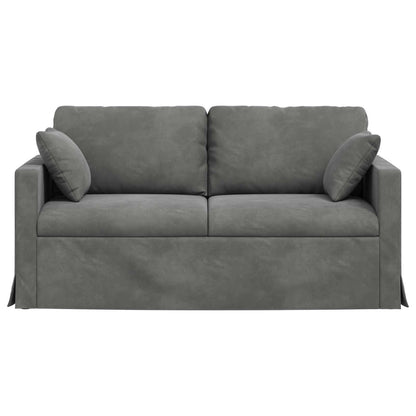 Sofa Dunkelgrau 158 x 78 x 80 cm Samt