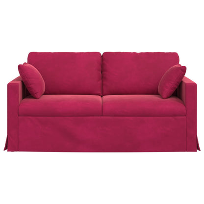 Sofa Weinrot 158 x 78 x 80 cm Samt