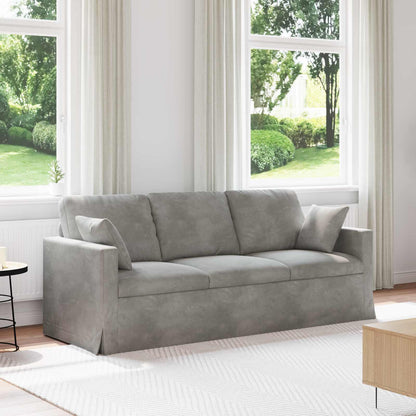 vidaXL Sofa Hellgrau 198 x 78 x 80 cm Samt