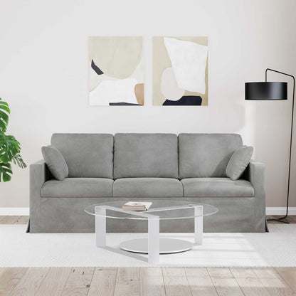 vidaXL Sofa Hellgrau 198 x 78 x 80 cm Samt
