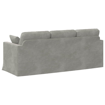 vidaXL Sofa Hellgrau 198 x 78 x 80 cm Samt